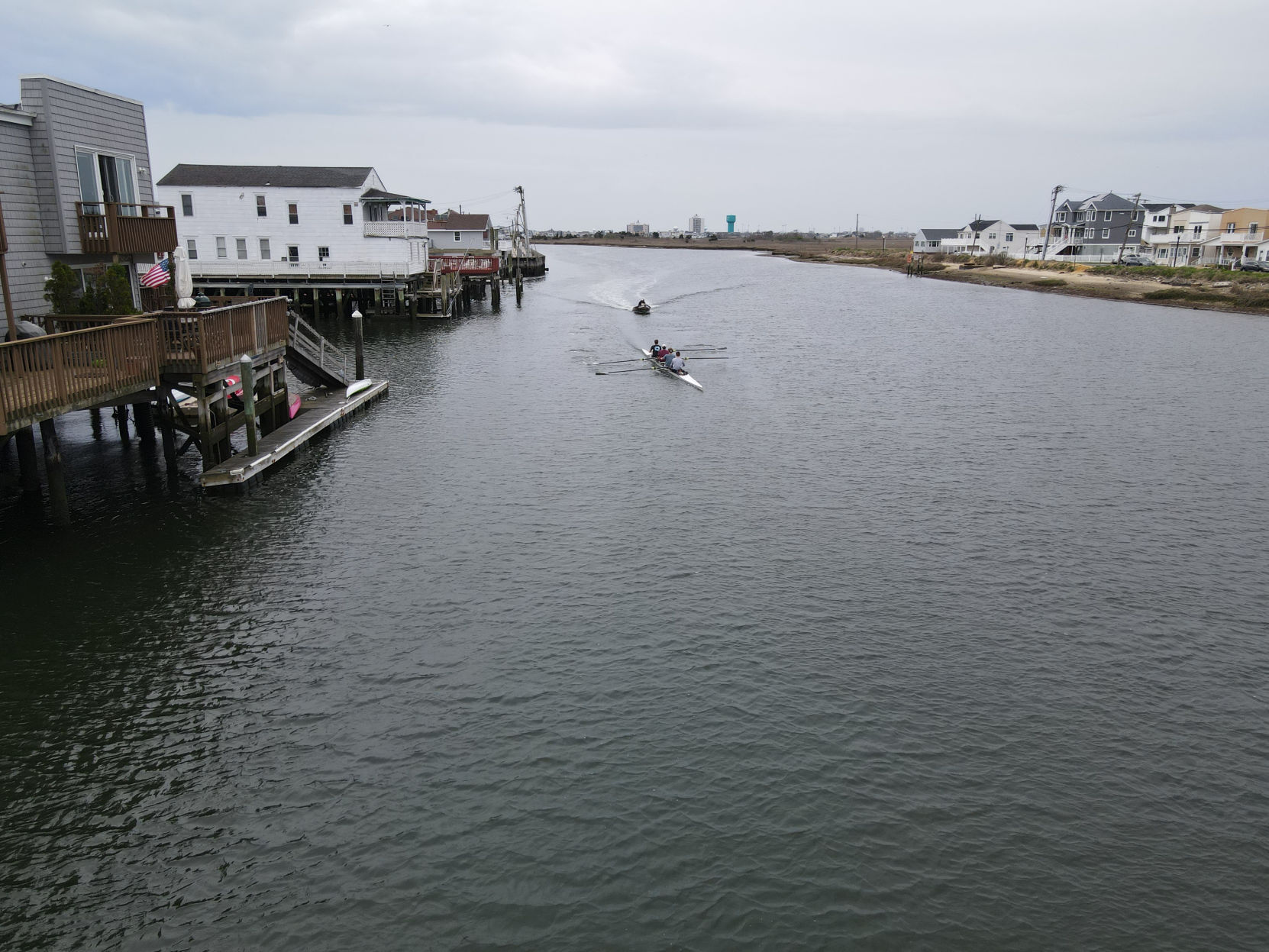 Drone footage of Atlantic City's Inside Thorofare